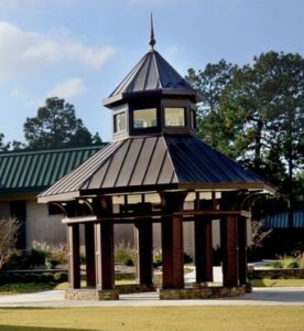 Close-up of the Gazebo on The O'Neal School's Central Campus, the Site of the Assault
